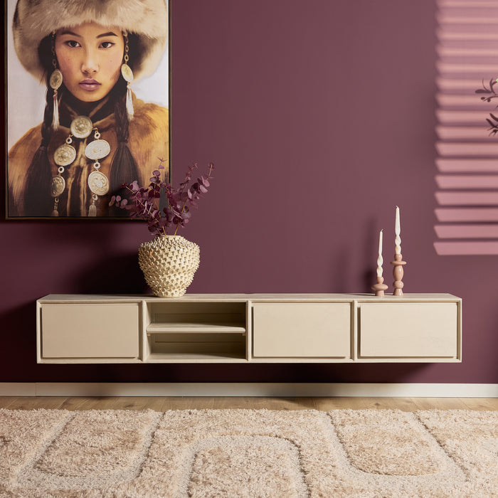 Schwebendes TV-Möbel Ambiance Natur - 120 cm
