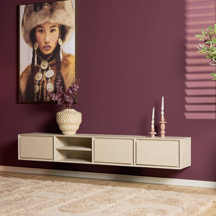 Schwebendes TV-Möbel Ambiance Natur - 120 cm