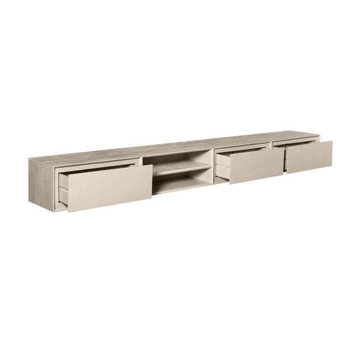 Schwebendes TV-Möbel Ambiance Sand - 240 cm