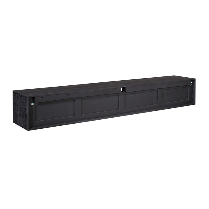 Schwebendes TV-Möbel Ambiance Schwarz - 200 cm