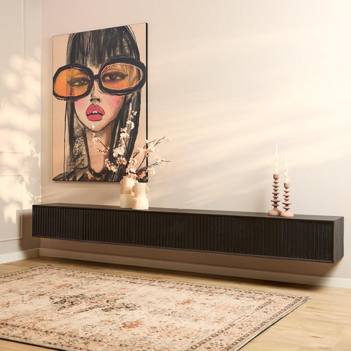 STARFURN TV-meubel Zwevend tv meubel Madison Zwart 280 cm 280x35x30 cm-TV-meubels-Starfurn