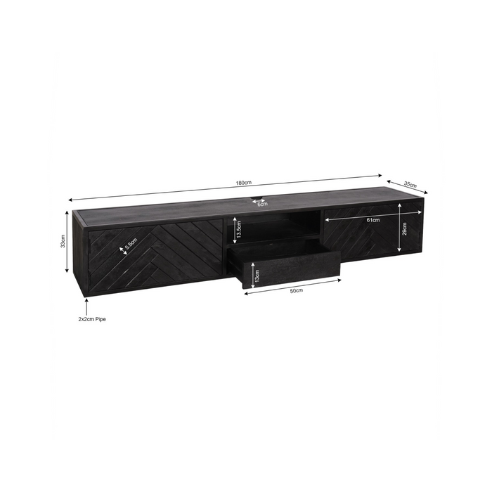 Schwebendes TV-Möbel New York - 180 cm