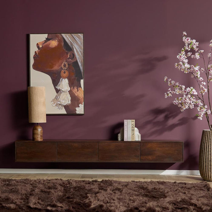 STARFURN TV-meubel Zwevend tv meubel Vision Bruin 240 cm 240x30x35 cm-TV-meubels-Starfurn