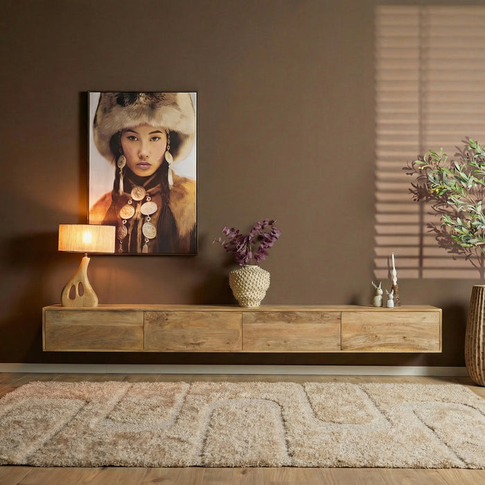 STARFURN TV-meubel Zwevend tv meubel Vision Licht mango 240 cm-TV-meubels-Starfurn