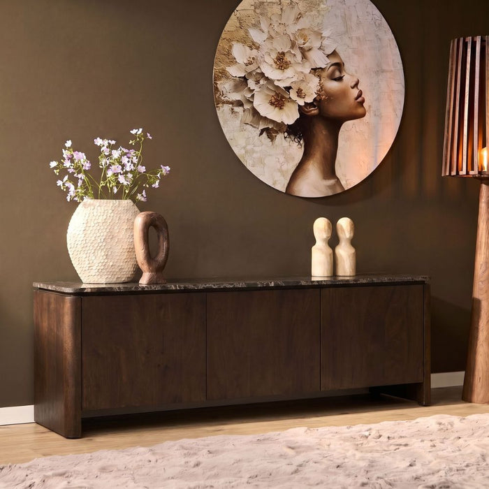 STARFURN Tv meubel Dallas Bruin Mangohout 165 cm-TV-meubels-Starfurn