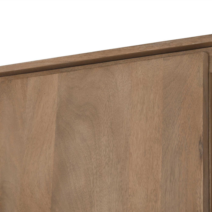 STARFURN Vakkenkast XL Dallas Naturel Mangohout 160 cm-Opbergkasten-Starfurn