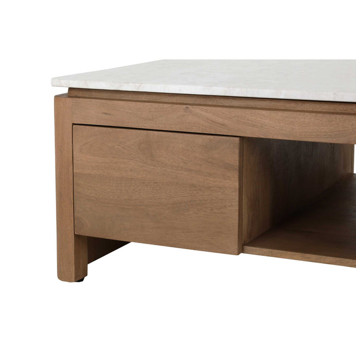 STARFURN Vierkante Salontafel Dallas Naturel Mangohout 80 cm-Salontafels-Starfurn