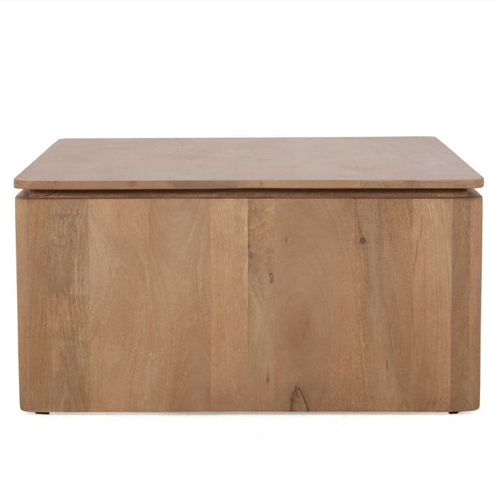 STARFURN Vierkante Salontafel Dallas Naturel Mangohout 80 cm-Salontafels-Starfurn
