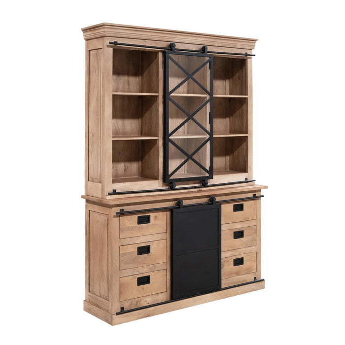 STARFURN Vitrinekast Fresno 160 cm 160x45x220 cm-Vitrinekasten-Starfurn