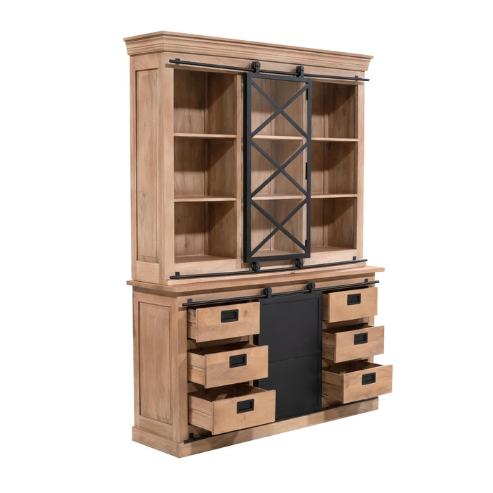 STARFURN Vitrinekast Fresno 160 cm 160x45x220 cm-Vitrinekasten-Starfurn