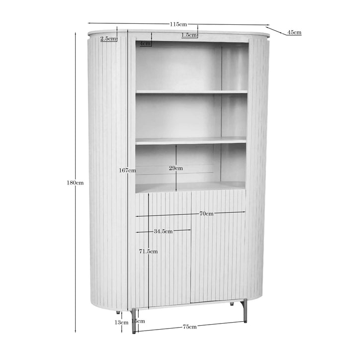 STARFURN Wandkast Solana Zand Mangohout 115 cm-Dressoirs-Starfurn