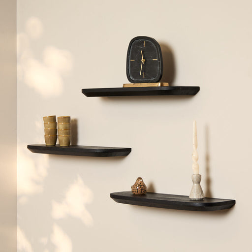 STARFURN Wandplank Gusta Zwart Mangohout 60x20 cm-Wandplanken-Starfurn
