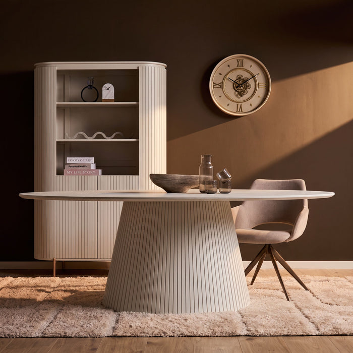 STARFURN Ovale eettafel Solana Zand Mangohout 210 cm