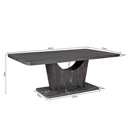Eettafel Voco 200 cm Bruin 200x110x76 cm-Eettafels-Starfurn