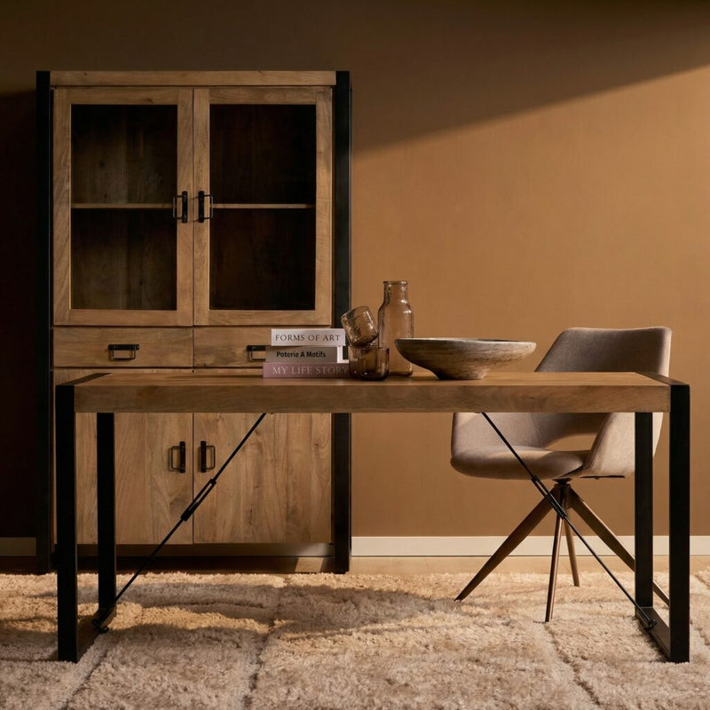Eettafel Britt Mangohout Naturel 180x90-Eettafels-Starfurn