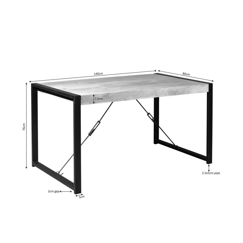 Eettafel Britt Mangohout Naturel 160x80-Eettafels-Starfurn