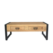 Salontafel Britt Mangohout Naturel 120x60 Twee Lades-Salontafels-Starfurn