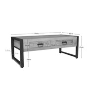 Salontafel Britt Mangohout Naturel 120x60 Twee Lades-Salontafels-Starfurn