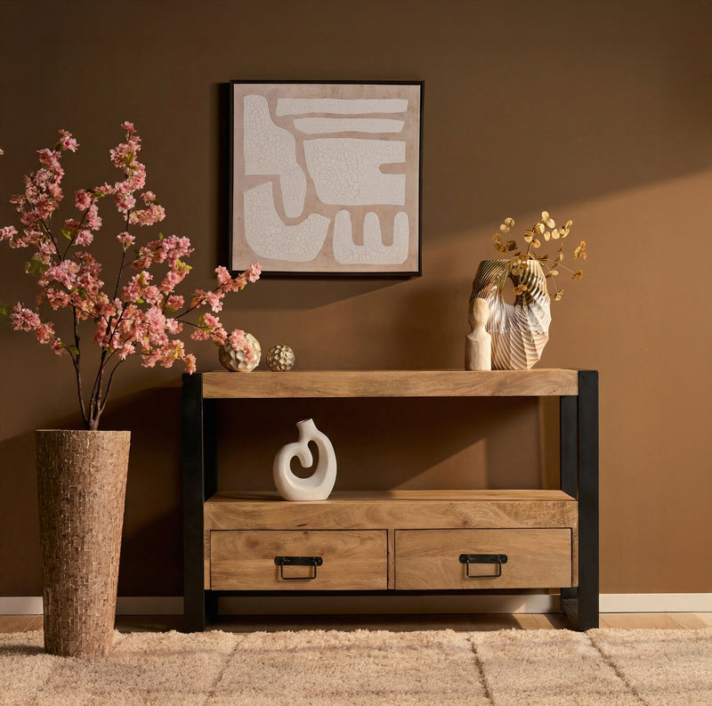 TV-meubel Britt Mangohout Naturel 100cm-TV-meubels-Starfurn