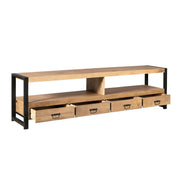 TV-meubel Britt Mangohout Naturel 220cm-TV-meubels-Starfurn