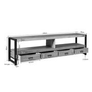 TV-meubel Britt Mangohout Naturel 220cm-TV-meubels-Starfurn