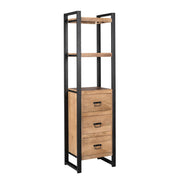 Boekenkast Britt Mangohout Naturel 55cm Met Lades-Boekenkasten-Starfurn