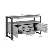 Dressoir Britt Mangohout Naturel 135cm-Dressoirs-Starfurn