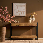 Consoletafel Britt Mangohout Naturel 120cm-Consoletafels-Starfurn