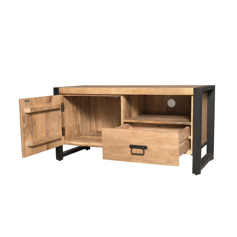 TV-meubel Britt Mangohout Naturel 110cm Deur Open Vak-TV-meubels-Starfurn