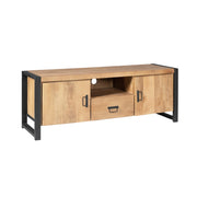 TV-meubel Britt Mangohout Naturel 150cm Deuren Lade-TV-meubels-Starfurn