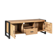 TV-meubel Britt Mangohout Naturel 150cm Deuren Lade-TV-meubels-Starfurn