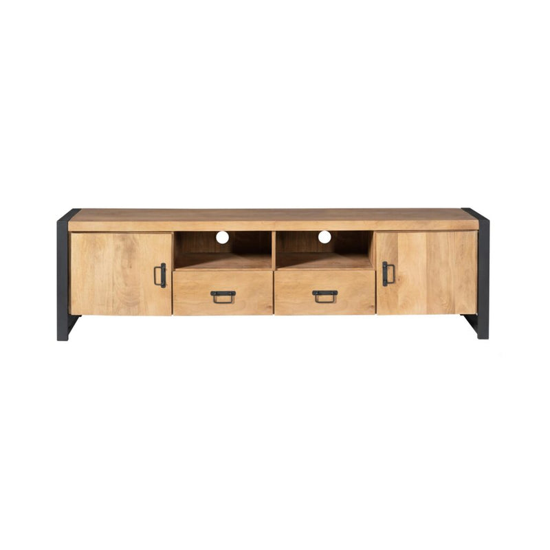 TV-meubel Britt Mangohout Naturel 200cm Deuren Lade-TV-meubels-Starfurn