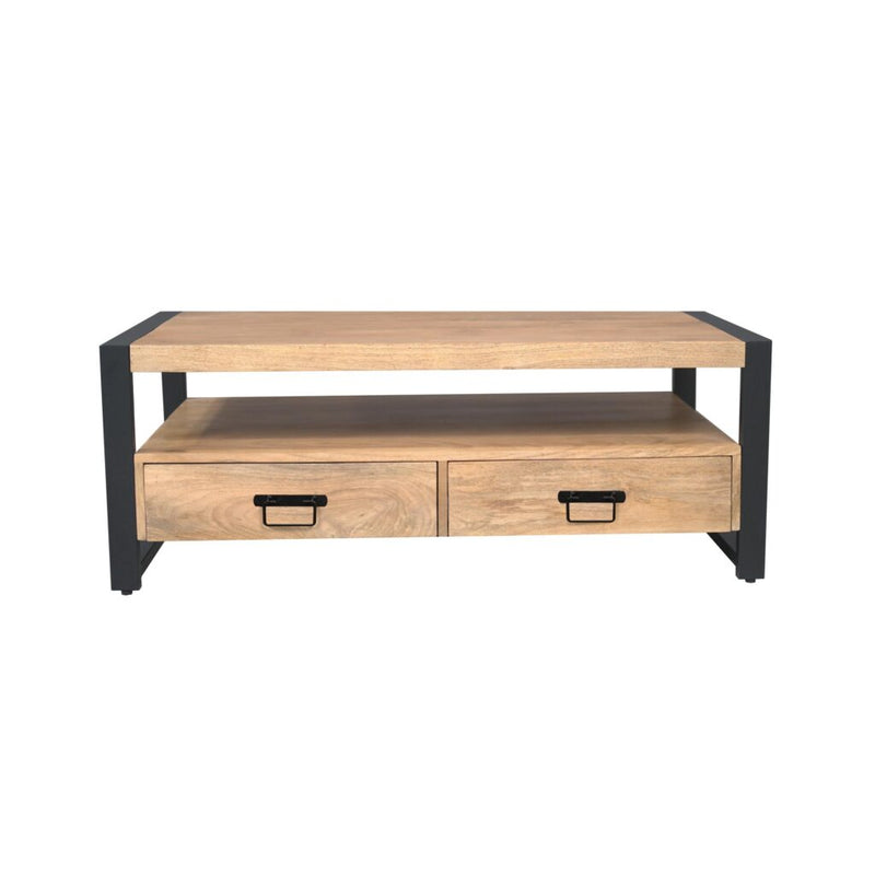 Salontafel Britt Mangohout Naturel 120x60 Vier Lades-Salontafels-Starfurn