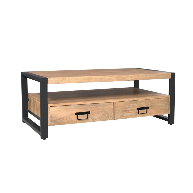 Salontafel Britt Mangohout Naturel 120x60 Vier Lades-Salontafels-Starfurn