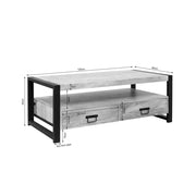 Salontafel Britt Mangohout Naturel 120x60 Vier Lades-Salontafels-Starfurn