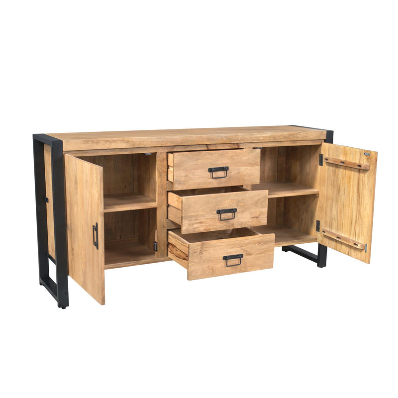 Dressoir Britt Mangohout Naturel 160cm-Dressoirs-Starfurn