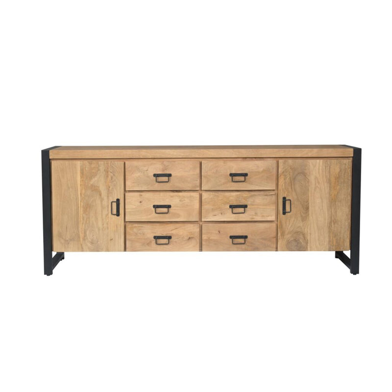Dressoir Britt Mangohout Naturel 200cm-Dressoirs-Starfurn