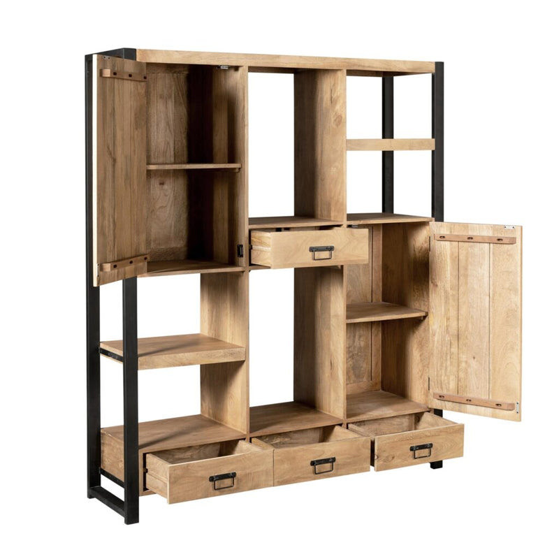 Opbergkast Britt Mangohout Naturel 150cm-Opbergkasten-Starfurn