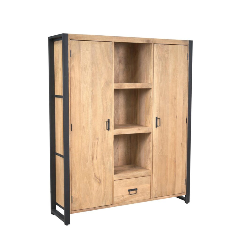 Boekenkast Britt Mangohout Naturel 150cm-Boekenkasten-Starfurn