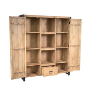 Boekenkast Britt Mangohout Naturel 150cm-Boekenkasten-Starfurn