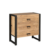 Ladenkast Britt Mangohout Naturel 80cm Drie Lades-Ladenkasten-Starfurn