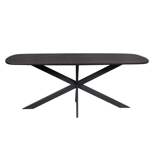 Eettafel Elegance Zwart Deens ovaal 200x100 cm-Eettafels-Starfurn
