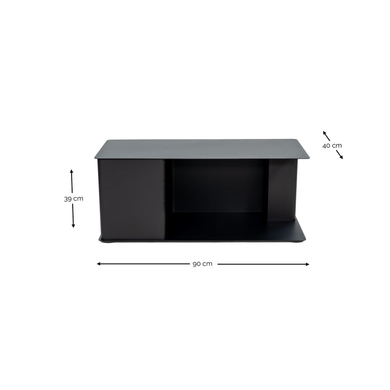 Salontafel Adaptable Staal Zwart 90x40x39cm Spinder Design-Salontafels-Spinder