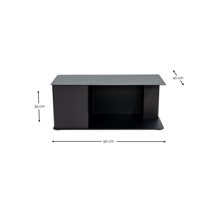Salontafel Adaptable Staal Zwart 90x40x39cm Spinder Design-Salontafels-Spinder