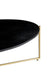 Salontafel Anthony black/brass Mangohout Zwart 110x40 cm-Salontafels-Livingfurn