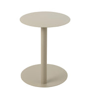 Salontafel Beige Metaal Rond 40 cm 40x40x50 cm-Bijzettafels-J-Line