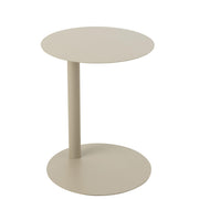Salontafel Beige Metaal Rond 40 cm 40x40x50 cm-Bijzettafels-J-Line