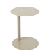Salontafel Beige Metaal Rond 40 cm-Bijzettafels-J-Line
