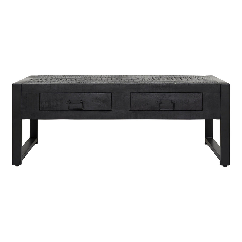 Salontafel Boaz Zwart met 2 lades 120 cm 120x60x45 cm-Salontafels-Starfurn
