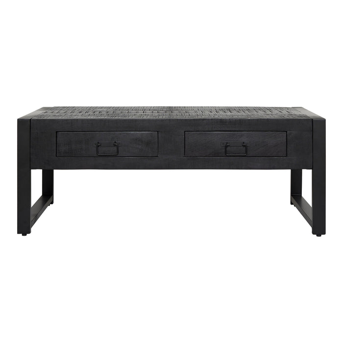 Salontafel Boaz Zwart met 2 lades 120 cm 120x60x45 cm-Salontafels-Starfurn
